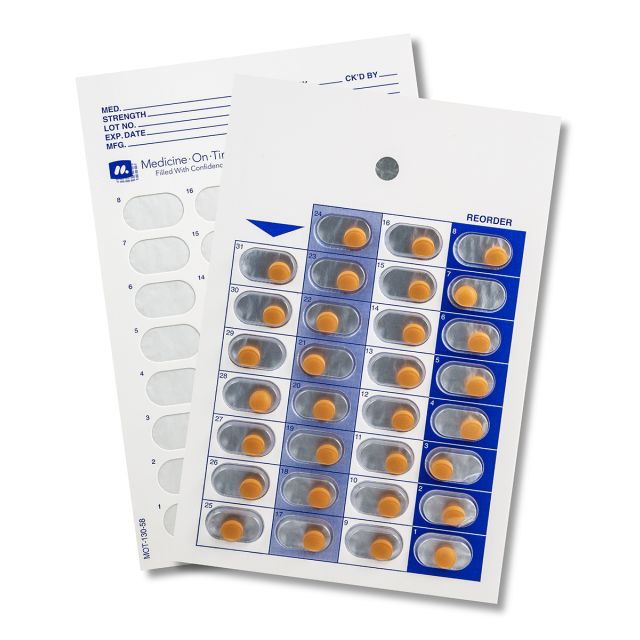 31 DOSE ONE-PIECE COLD SEAL COUNTDOWN CARD WITH LARGE BLISTER - 250/CASE - MOT-130-58-31L-J