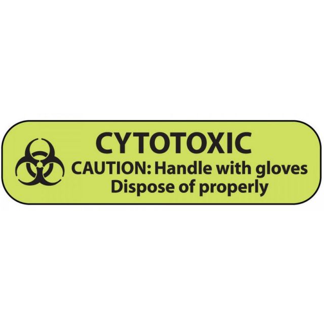 WARNING LABEL - 1-7/16 X 3/8 - CYTOTOXIC - MV02FC3375P