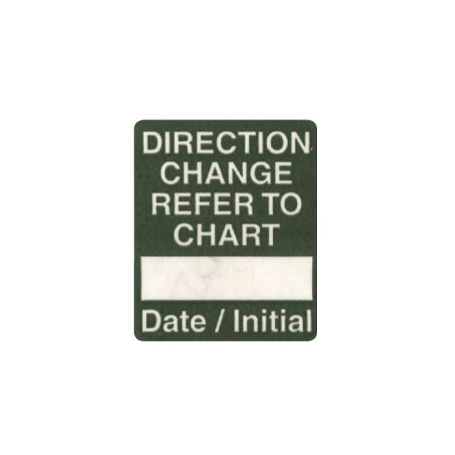 WARNING LABEL - 1-1/4 X 1 - DIRECTION CHANGE - P-DDI