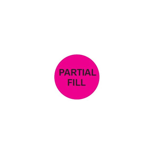 WARNING LABEL 1 CIRCLE - PARTIAL FILL - P-PARTIAL