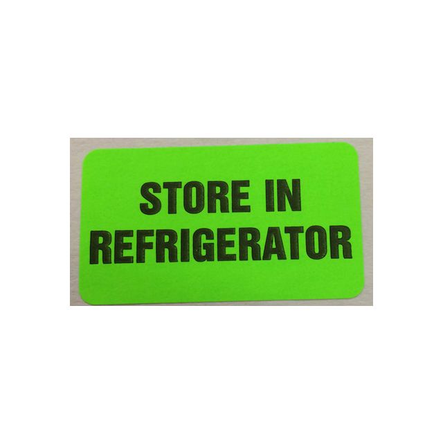 WARNING LABEL - 1-3/4 X 1 - STORE IN REFRIGERATOR - P-STORE