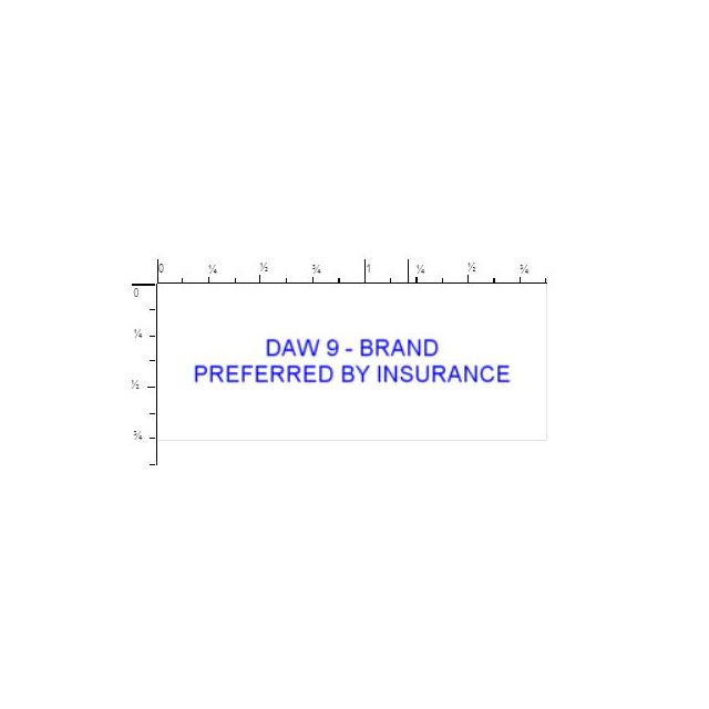 SELF-INKING STAMP, 3/4 x 1-7/8, DAW 9 - BRAND - P4912DAW9