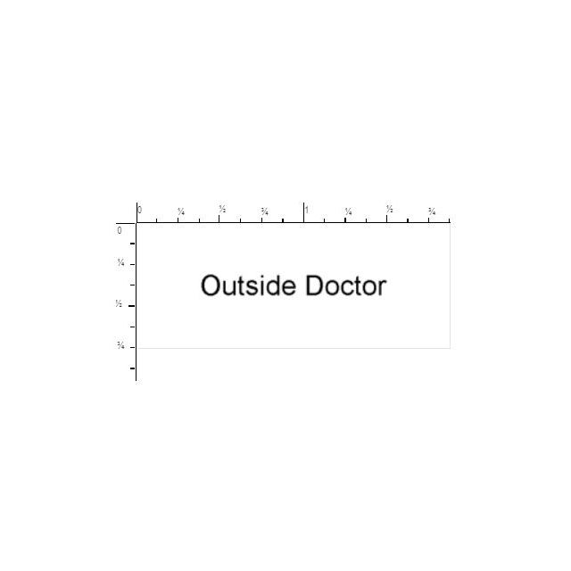 SELF-INKING STAMP, 3/4" x 1-7/8" - P4912OUTSIDEDOC