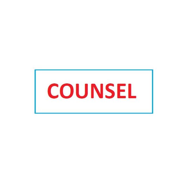 SELF-INKING STAMP, 7/8 x 2-3/8, COUNSEL - P4913COUNSEL