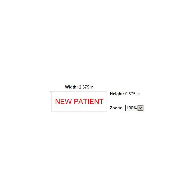 SELF-INKING STAMP, 7/8 x 2-3/8, NEW PATIENT - P4913NEWPAT