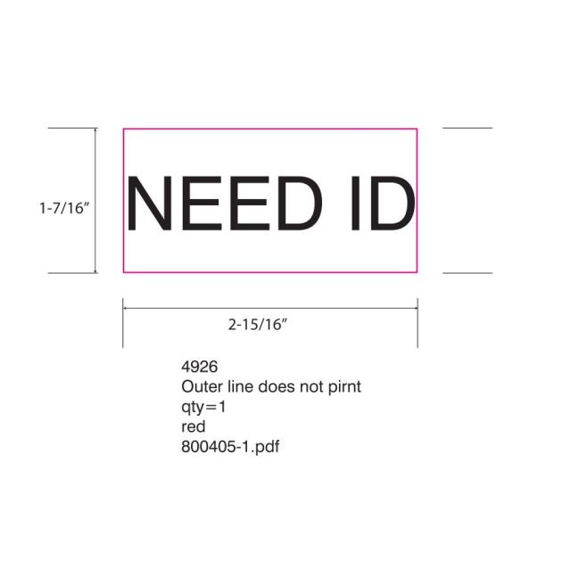 SELF-INKING STAMP, 1-1/2 x 3, NEED ID - P4926NEEDID