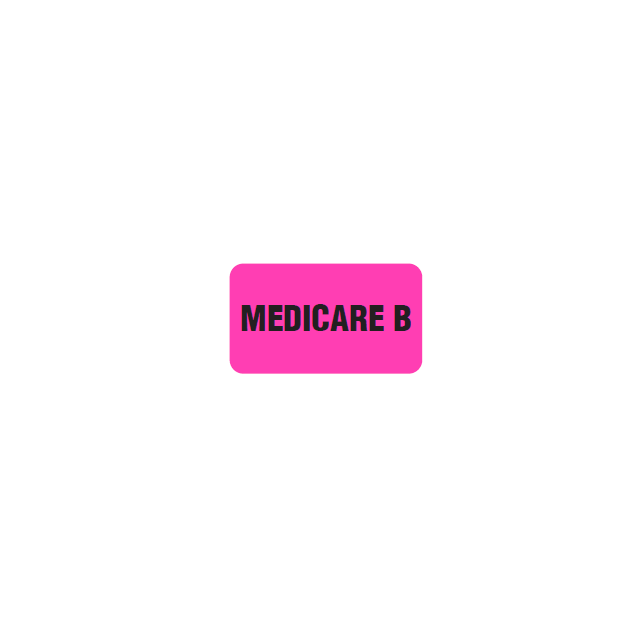 AUXILIARY LABEL - 1-3/4 X 1 - MEDICARE B