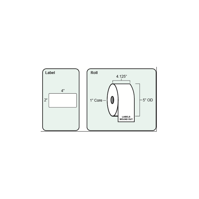 RDT5-400200-1P LABEL 4 X 2 DIRECT THERMAL - RDT5421P