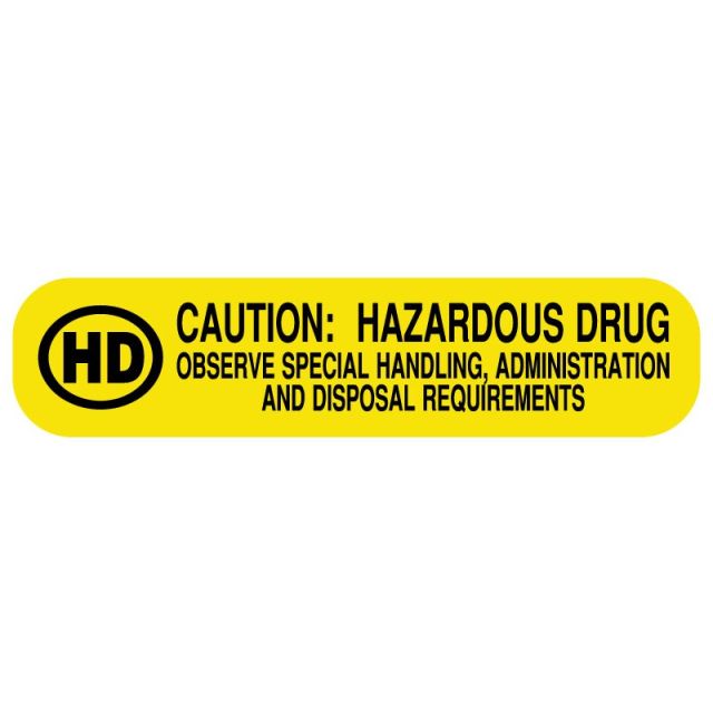 LABEL CAUTION: HAZARDOUS DRUG 1 5/8 X 3/8 - RXA1701