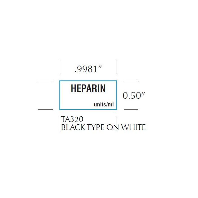 ANESTHESIA TAPE: HEPARIN 1/2 X 500 - TA320-DS