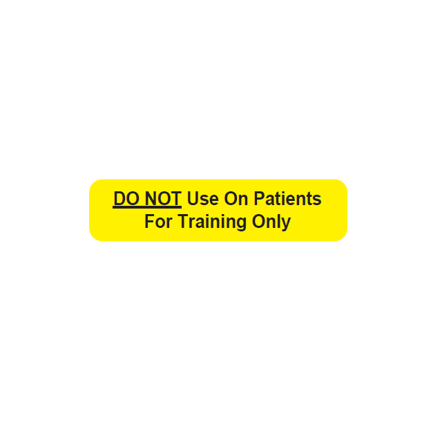 WARNING LABEL - 1-9/16 X 3/8 - FOR TRAINING ONLY