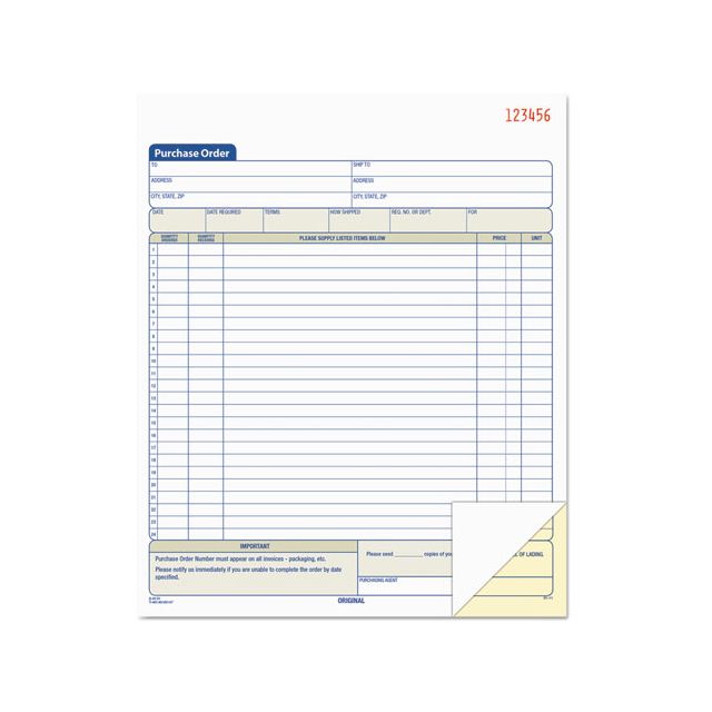 46146 PURCHASE ORDER FORMS 2PT - TOPS46146