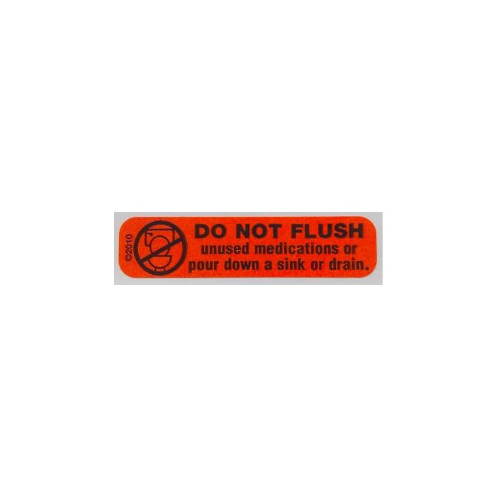 WARNING LABEL - 1-9/16 X 3/8 - DO NOT FLUSH UNUSED MEDICATIONS - 11052