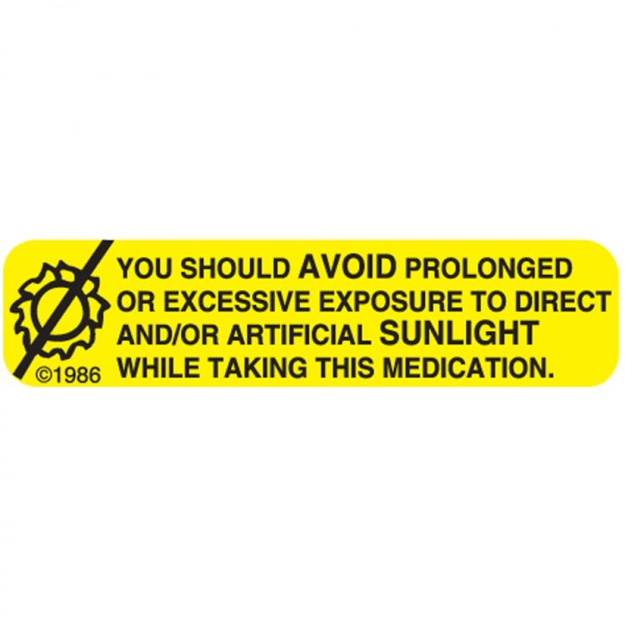 WARNING LABEL - 1-9/16 X 3/8 - YOU SHOULD AVOID - 11X