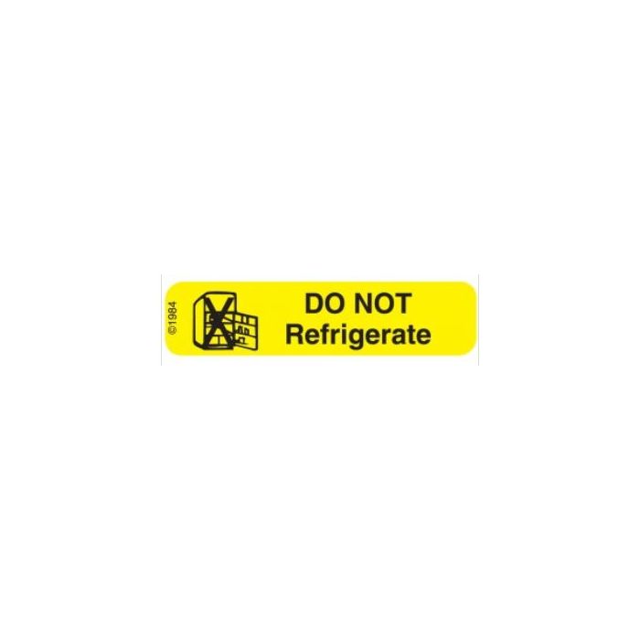 WARNING LABEL - 1-9/16 X 3/8 - DO NOT REFRIGERATE - 1324