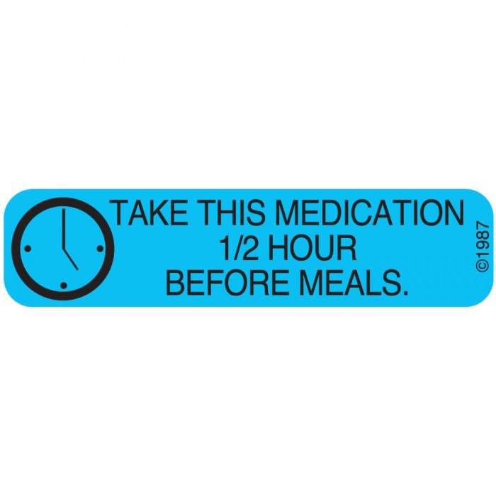WARNING LABEL - 1-9/16 X 3/8 - TAKE THIS MEDICATION - 1354