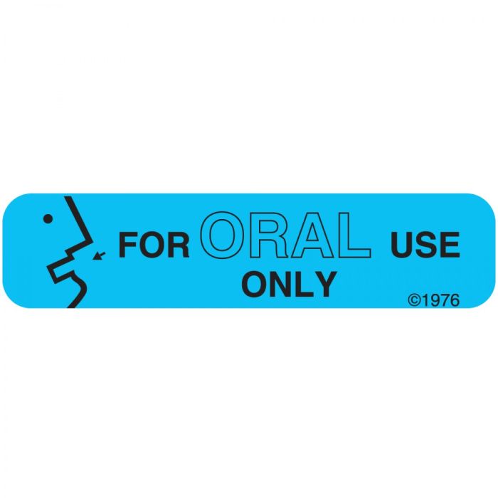 WARNING LABEL - 1-9/16 X 3/8 - FOR ORAL USE ONLY - 151