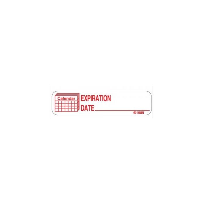 WARNING LABEL - 1-9/16 X 3/8 - EXPIRATION DATE _____________ - 1591
