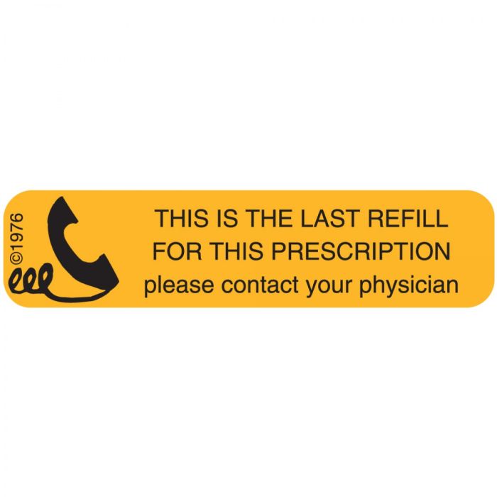 WARNING LABEL - 1-9/16 X 3/8 - THIS IS THE LAST REFILL - 177