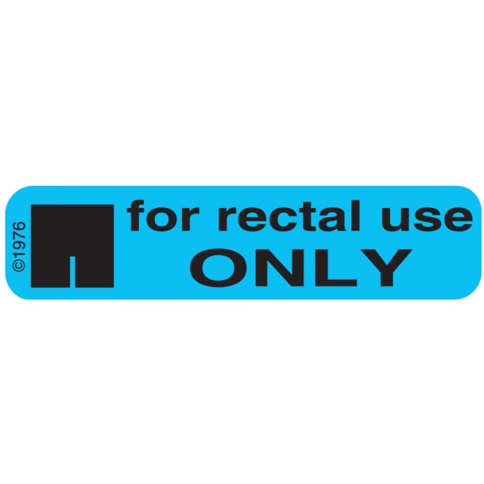 WARNING LABEL - 1-9/16 X 3/8 - FOR RECTAL USE ONLY - 178