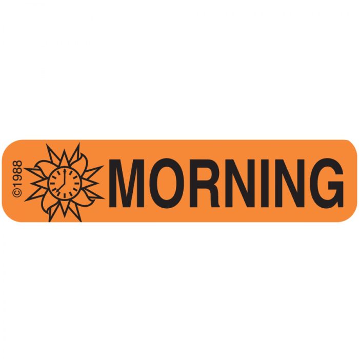 WARNING LABEL - 1-9/16 X 3/8 - MORNING - 1795
