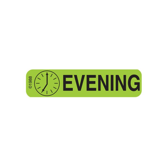 WARNING LABEL - 1-9/16 X 3/8 - EVENING - 1796
