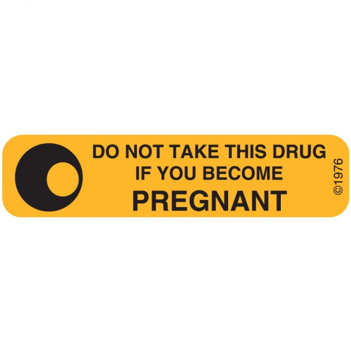 WARNING LABEL - 1-9/16 X 3/8 - DO NOT TAKE THIS DRUG - 188