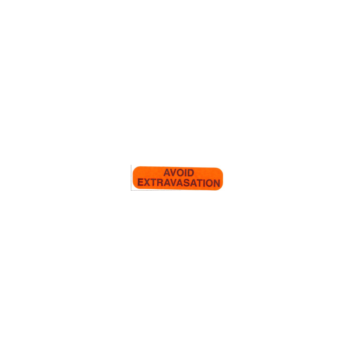 LABEL - 3/8 X 1-1/2 - AVOID EXTRAVASATION
