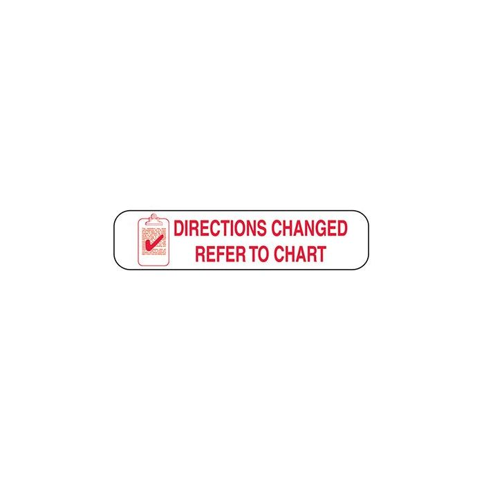 WARNING LABEL - 1-9/16 X 3/8 - DIRECTIONS CHANGED - 198