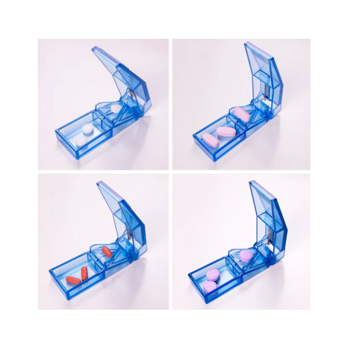 PILL CUTTER/SPLITTER - CLEAR BLUE