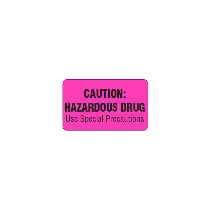 WARNING LABEL - 2-1/2 X 1-1/2 - CAUTION: HAZARDOUS DRUG - 700CHDU