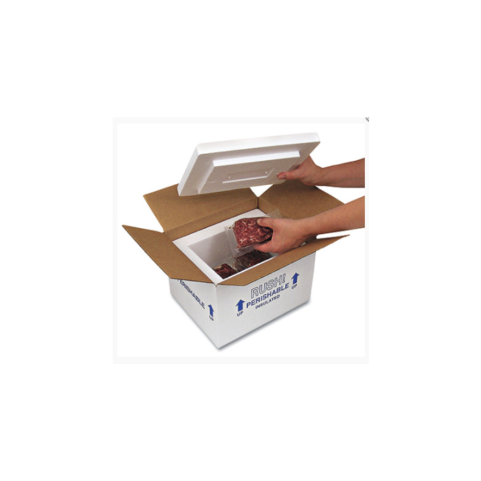 SHIPPING BOX - STYROFOAM INSULATED - USABLE DIMENSIONS -10-1/2 X 8-1/4X 9-1/4 - 710-1-16