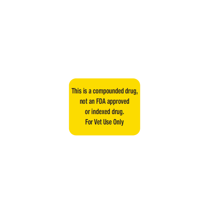 WARNING LABEL - 1-1/4 X 1 - THIS IS A COMPOUNDED DRUG - 8903PM4NOTANFDA