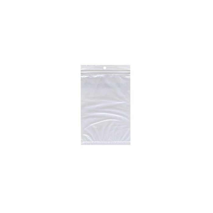 RECLOSABLE ZIP BAG - 3 X 10 - WITH HOLE IN CENTER - 2 MIL - 1000/CASE