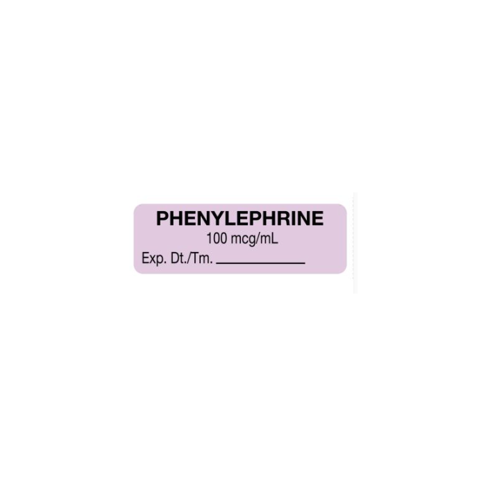 LABEL PHENYLEPHRINE 100 MCG/ML