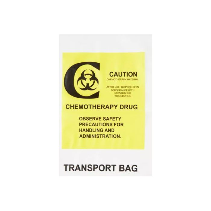 RECLOSABLE ZIP BAG - CHEMOTHERAPY DRUG TRANSPORT - 6 X 9 - 4 MIL - 100/PACK