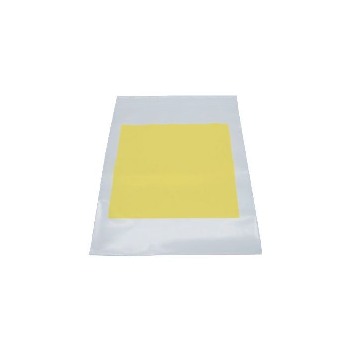 RECLOSABLE ZIP BAG - YELLOW BLOCK - 9 X 12 - 4 MIL - 100/PACK - AMS26