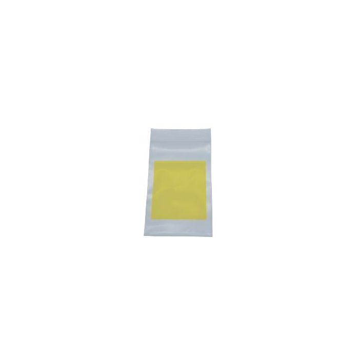 RECLOSABLE ZIP BAG - YELLOW BLOCK - 3 X 5 - 4 MIL - 100/PACK - AMS29