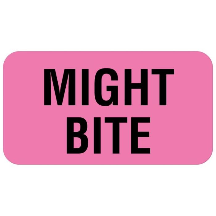 LABEL - 1-5/8 X 7/8 - MIGHT BITE