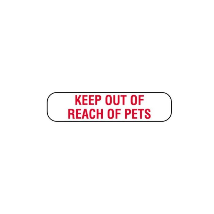 LABEL - 1-5/8 X 3/8 - KEEP OUT OF REACH OF PETS - AN202
