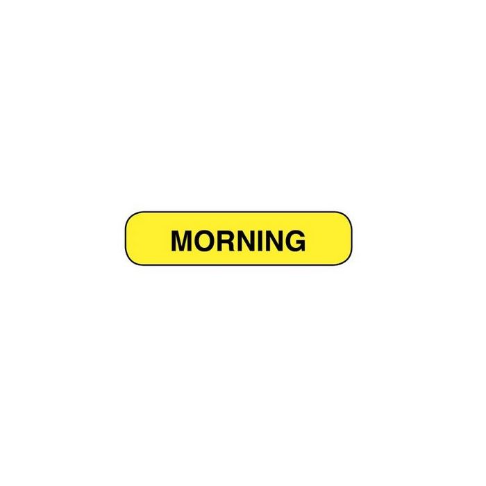 WARNING LABEL - 1-9/16 X 3/8 - MORNING - AP39901