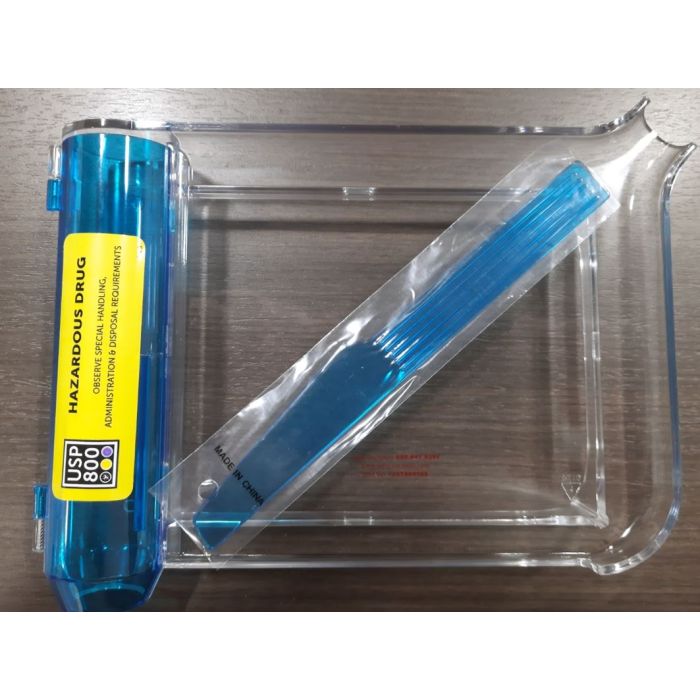PILL COUNTING TRAY - RIGHT-HANDED WITH SPATULA FOR HAZARDOUS DRUGS - AP80166-HAZ