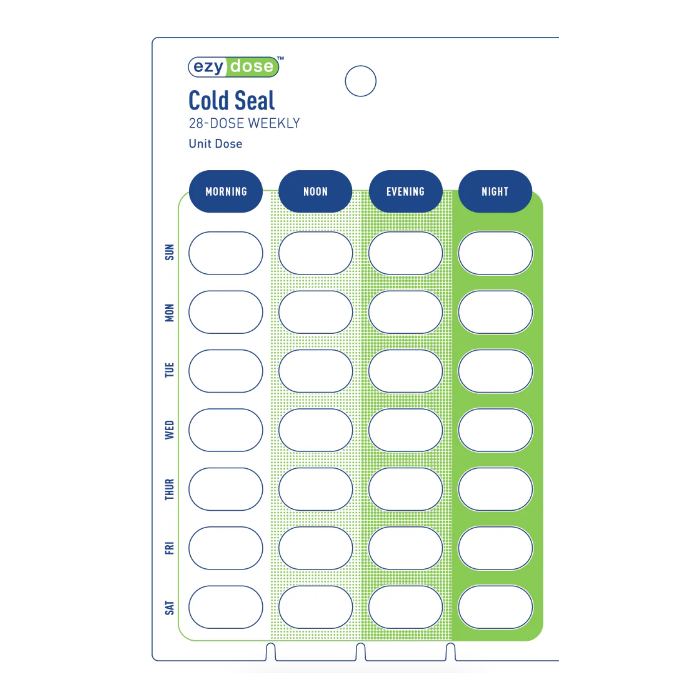 CARD - 28 DOSE UNIT DOSE - WEEKLY - 500/CASE - AP90700