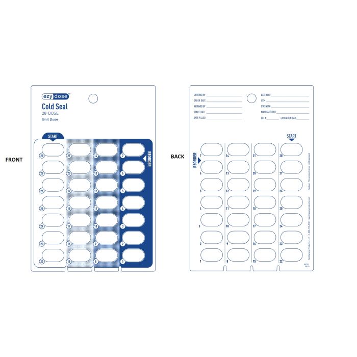 CARD - 28 DAY UNIT DOSE - COUNTDOWN - 500/CASE - AP90701