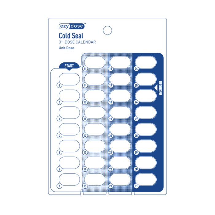 CARD - 31 DAY UNIT DOSE - CALENDAR - 500/CASE - AP90710