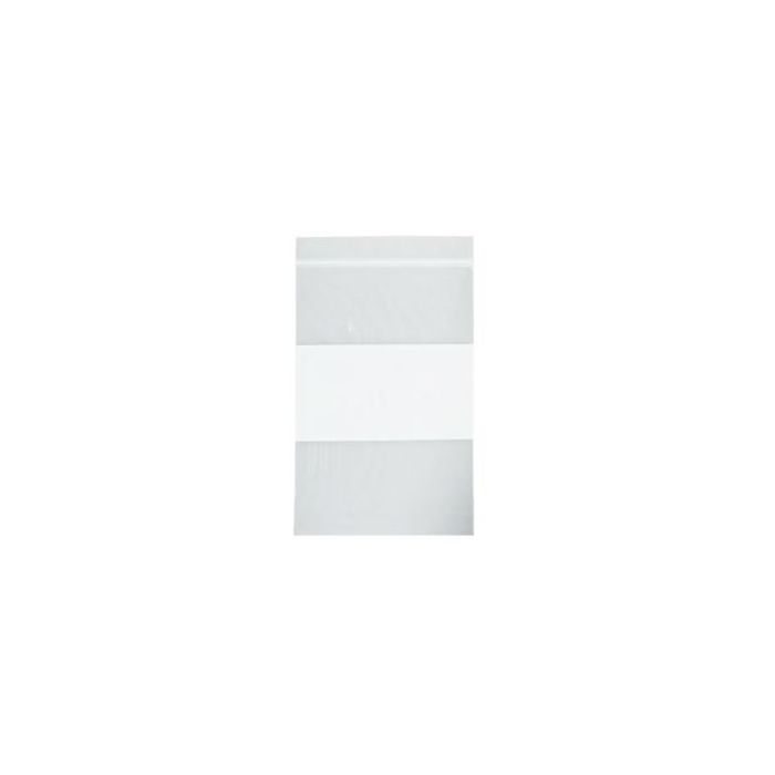 RECLOSABLE ZIP BAG - WHITE BLOCK - 3 X 5 - 2 MIL - 1000/CASE - B13