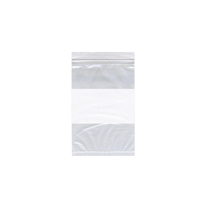 RECLOSABLE ZIP BAG - WHITE BLOCK - 4 X 6 - 2 MIL - 1000/CASE - B14