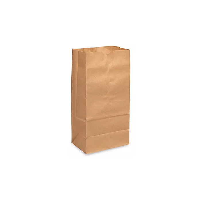PAPER BAG - BROWN KRAFT - 6-1/8 X 4-1/16 X 12-7/16 - 8LB - BKBJ8