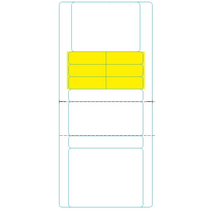 LABEL - RX LASER - BLANK - STRIPPED WITH PERFS - 8-1/2 X 4 - BLANK-ADL-LASER