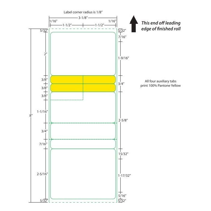 BLANK - STYLE A1 - DIRECT THERMAL LABEL - 250 LABELS/ROLL - BLANK STYLE A1-HLP